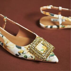 Bibi Lou Floral Embellished Flats
